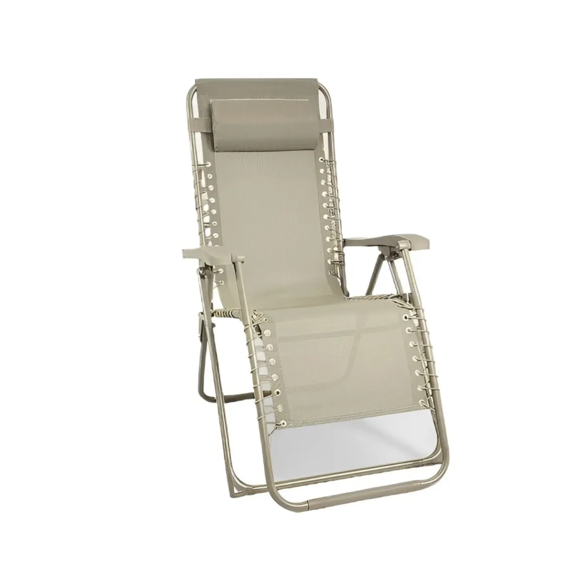 Vendita online di POLTRONA SDRAIO PIEGHEVOLE IN ALLUMINIO E TEXTILENE BEIGE