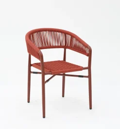 Vendita online di POLTRONCINA IN ALLUMINIO E CORDA TERRACOTTA