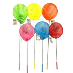 Vendita online di RETINO CON MANICO COLORATO DIAM. 20X L 86/37CM ASS.