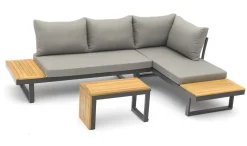 Vendita online di SALOTTO COMPONIBILE SIRMIONE ALLUMINIO E LEGNO DI ACACIA