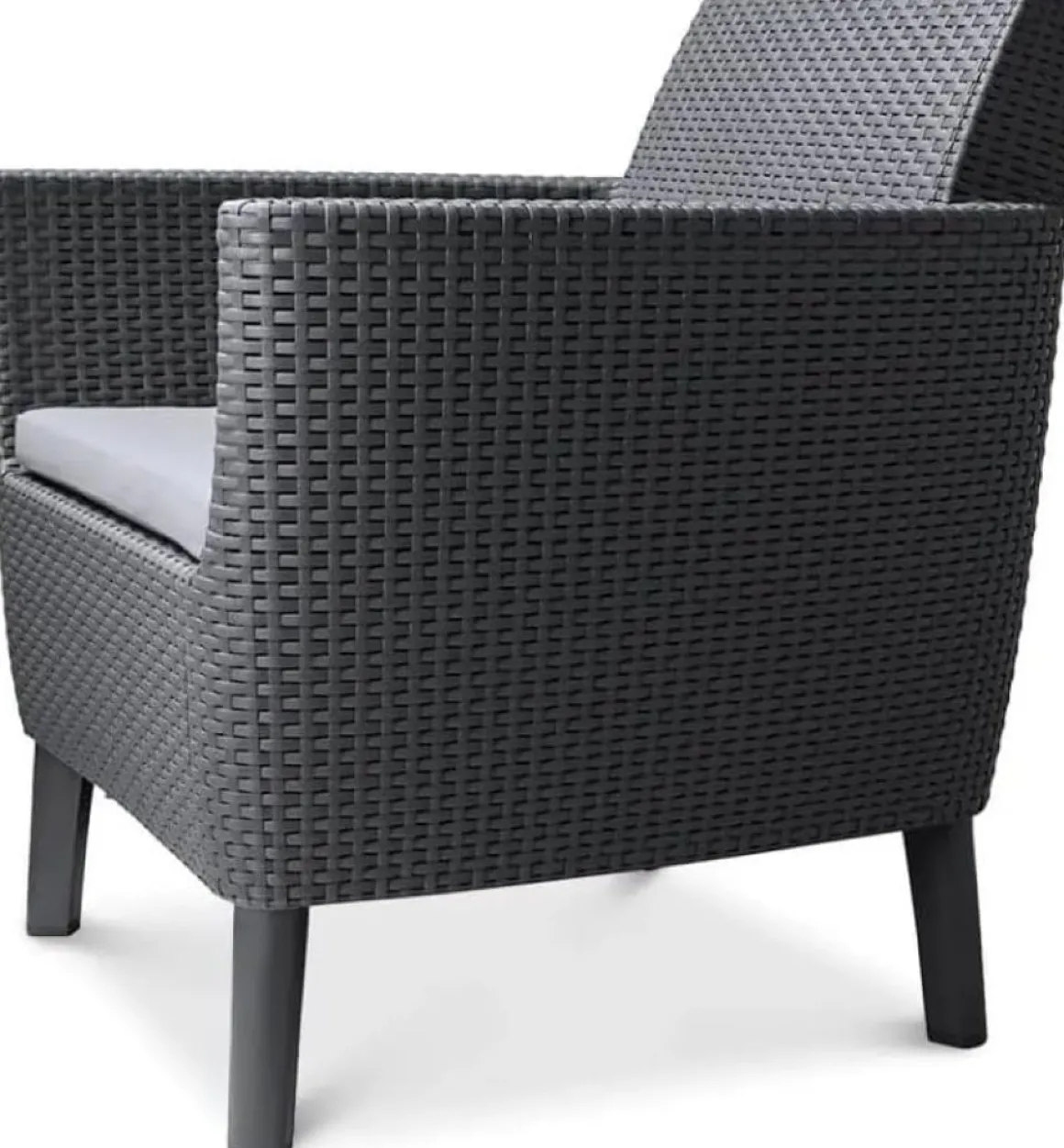 Vendita online di SALOTTO DA GIARDINO SALEMO RESINA EFFETTO RATTAN GRAFITE