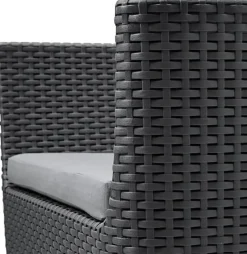 Vendita online di SALOTTO DA GIARDINO SALEMO RESINA EFFETTO RATTAN GRAFITE