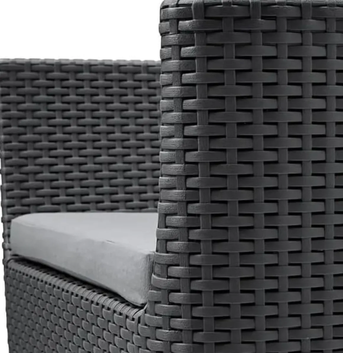Vendita online di SALOTTO DA GIARDINO SALEMO RESINA EFFETTO RATTAN GRAFITE