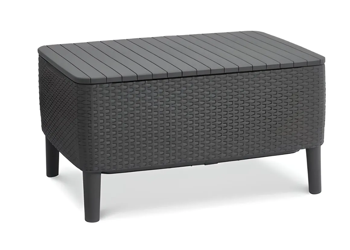 Vendita online di SALOTTO DA GIARDINO SALEMO RESINA EFFETTO RATTAN GRAFITE