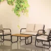 Vendita online di SALOTTO DA GIARDINO POLYWOOD E ALLUMINIO ANTRACITE