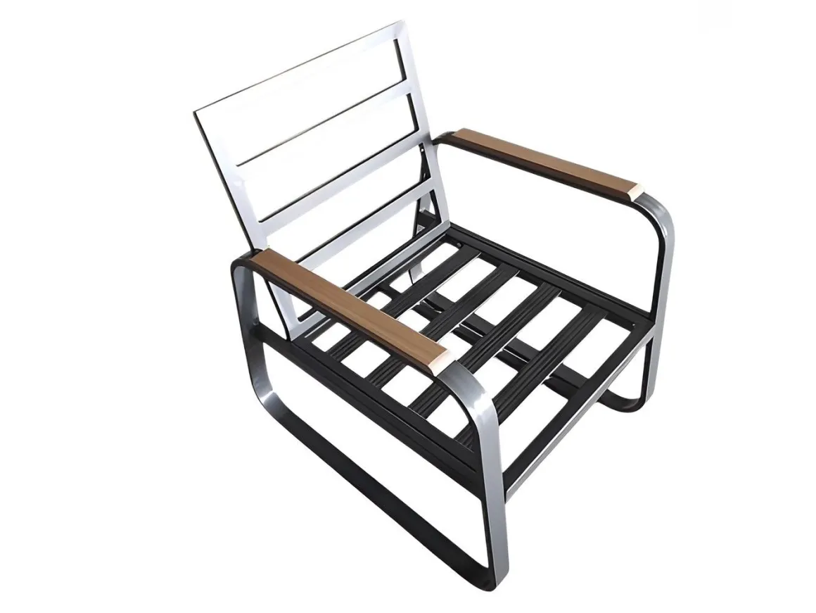 Vendita online di SALOTTO DA GIARDINO POLYWOOD E ALLUMINIO ANTRACITE