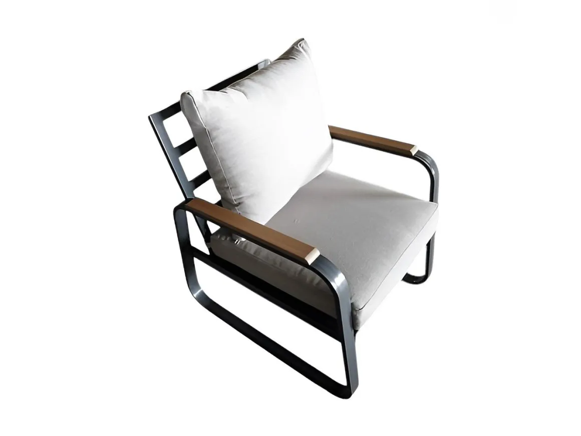 Vendita online di SALOTTO DA GIARDINO POLYWOOD E ALLUMINIO ANTRACITE
