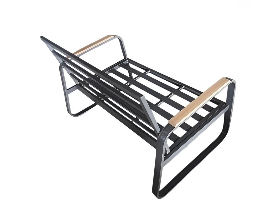 Vendita online di SALOTTO DA GIARDINO POLYWOOD E ALLUMINIO ANTRACITE