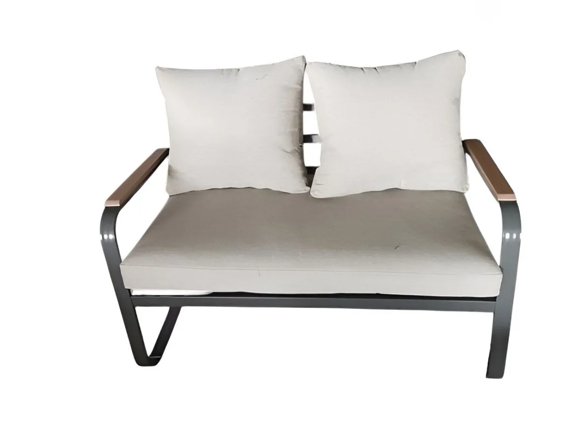 Vendita online di SALOTTO DA GIARDINO POLYWOOD E ALLUMINIO ANTRACITE