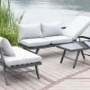 Vendita online di SALOTTO DA GIARDINO LOUNGER IN ALLUMINIO ANTRACITE
