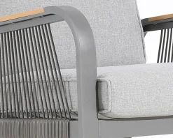 Vendita online di SALOTTO DA GIARDINO ALLUMINIO ANTRACITE E POLYWOOD