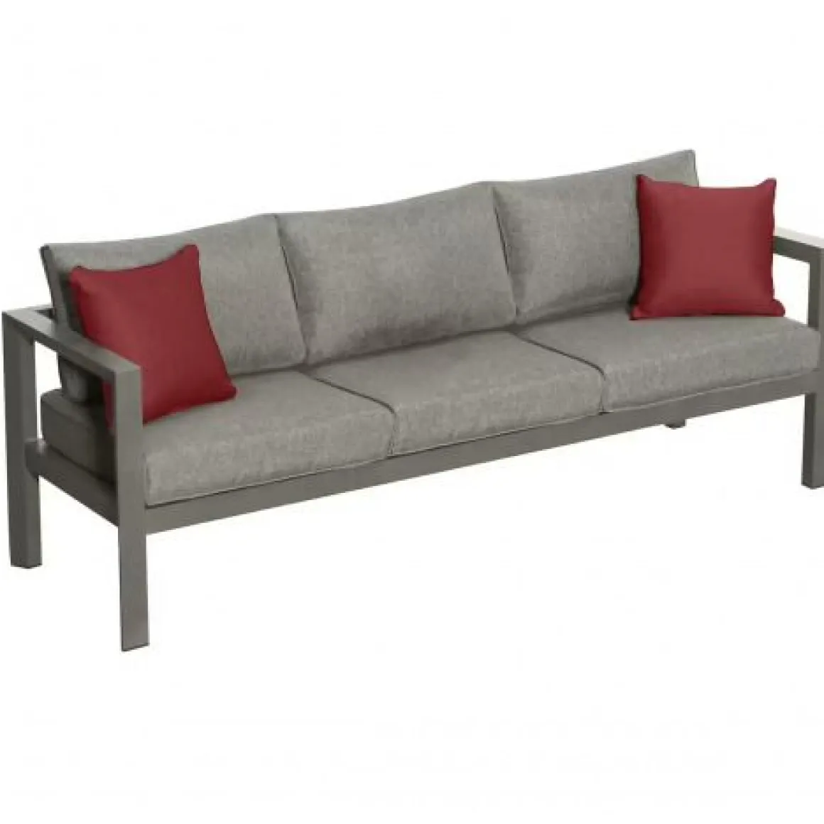 Vendita online di SALOTTO DA GIARDINO EVASION ALLUMINIO MARRONE E POLIESTERE GRIGIO