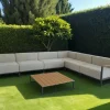 Vendita online di SALOTTO DA GIARDINO MODULABILE ALLUMINIO ANTRACITE E POLYWOOD