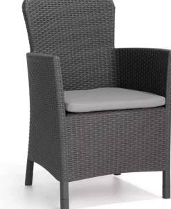 Vendita online di SALOTTO DA GIARDINO SALVADOR RESINA EFFETTO RATTAN ANTRACITE