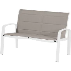 Vendita online di SALOTTO GIARDINO ELYN ALLUMINIO BIANCO E TEXTILENE BEIGE