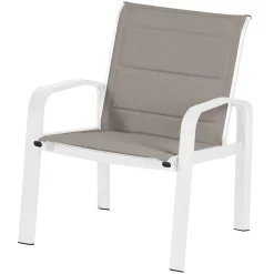 Vendita online di SALOTTO GIARDINO ELYN ALLUMINIO BIANCO E TEXTILENE BEIGE