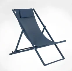 Vendita online di SDRAIO PIEGHEVOLE TAYLOR IN ALLUMINIO IN TEXTILENE BLU