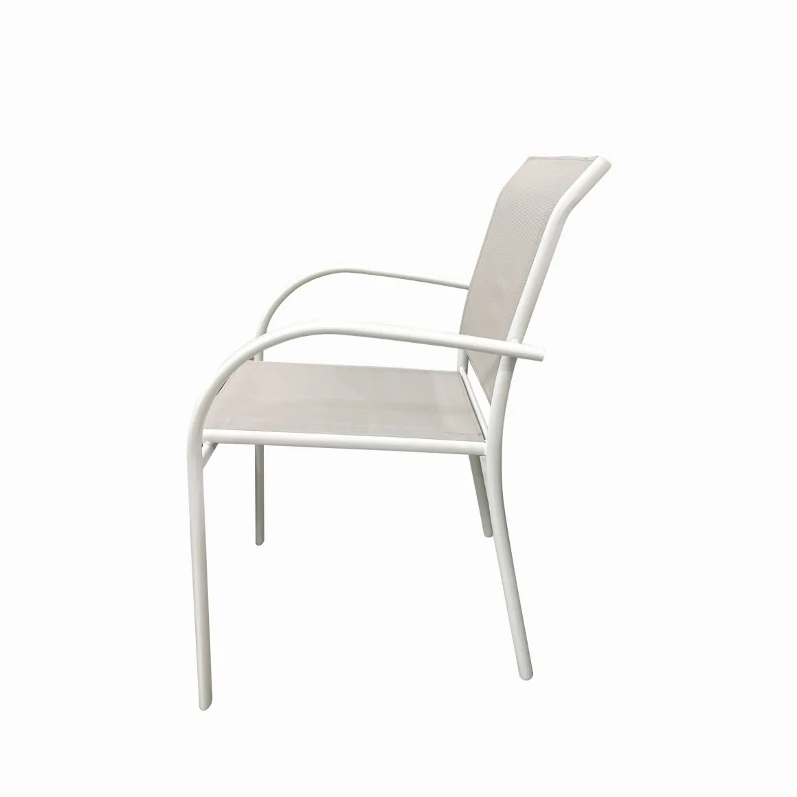 Vendita online di SEDIA IN ALLUMINIO BIANCO E TEXTILENE BEIGE