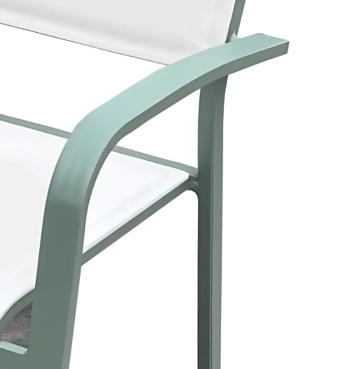 Vendita online di SEDIA IN ALLUMINIO VERDE MENTA E TEXTILENE BIANCO