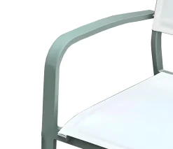 Vendita online di SEDIA IN ALLUMINIO VERDE MENTA E TEXTILENE BIANCO