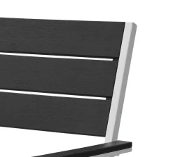 Vendita online di SEDIA IN METALLO BIANCO E PLASTICA EFFETTO LEGNO ANTRACITE