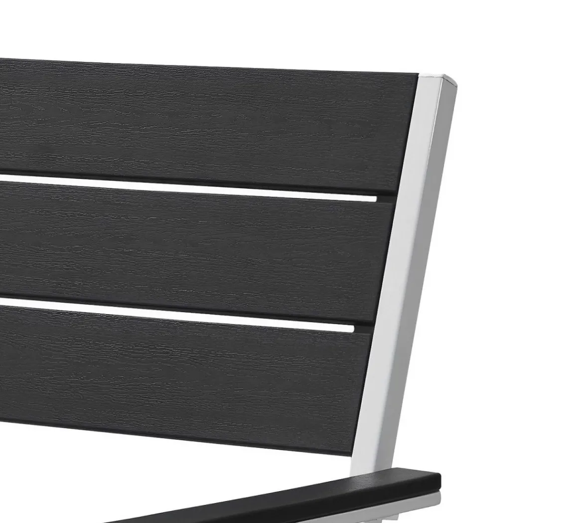 Vendita online di SEDIA IN METALLO BIANCO E PLASTICA EFFETTO LEGNO ANTRACITE
