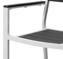 Vendita online di SEDIA IN METALLO BIANCO E PLASTICA EFFETTO LEGNO ANTRACITE