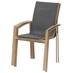 Vendita online di SEDIA MOD. AXANT ALLUMINIO EFFETTO LEGNO E TEXTILENE ANTRACITE