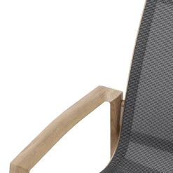 Vendita online di SEDIA MOD. AXANT ALLUMINIO EFFETTO LEGNO E TEXTILENE ANTRACITE