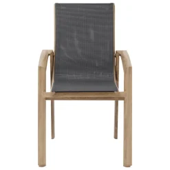 Vendita online di SEDIA MOD. AXANT ALLUMINIO EFFETTO LEGNO E TEXTILENE ANTRACITE