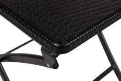 Vendita online di SEDIA PIEGHEVOLE IN METALLO E PLASTICA EFFETTO RATTAN NERO