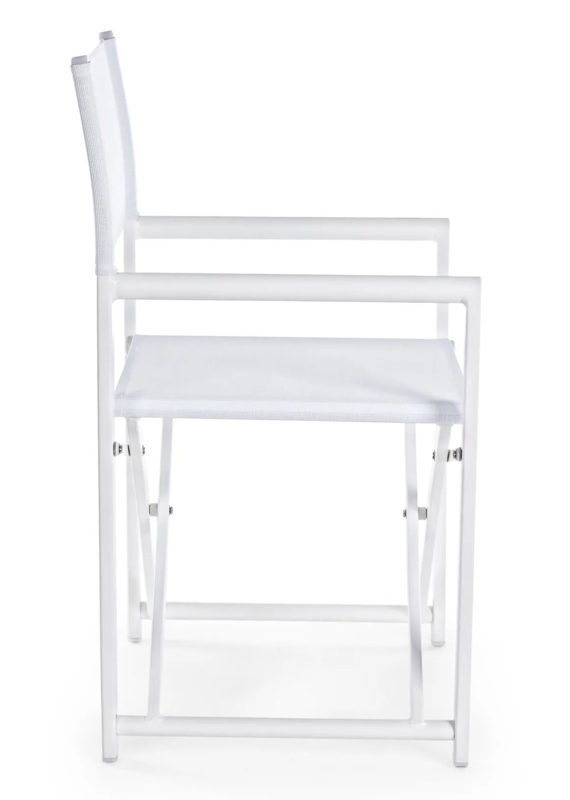 Vendita online di SEDIA REGISTA PIEGHEVOLE MOD. TAYLOR ALLUMINIO E TEXTILENE BIANCO