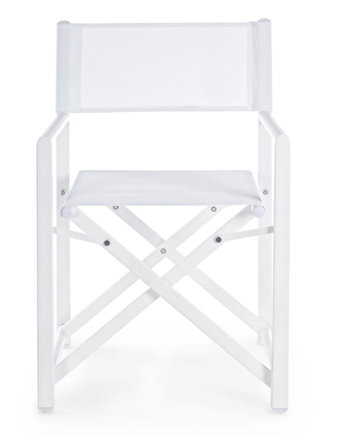 Vendita online di SEDIA REGISTA PIEGHEVOLE MOD. TAYLOR ALLUMINIO E TEXTILENE BIANCO