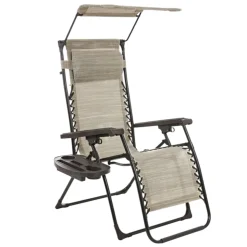 Vendita online di SEDIA SDRAIO PIEGHEVOLE ZERO GRAVITY NERO E TEXTILENE BEIGE