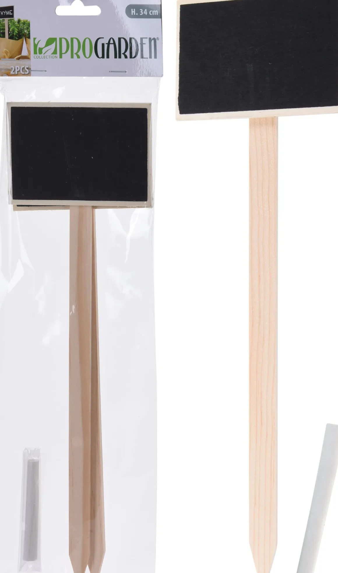 Vendita online di SET 2 PICK IN LEGNO PER PIANTE CON GESSO H. 34CM