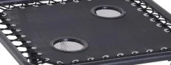Vendita online di SET 2 POLTRONE RELAX PIEGHEVOLI CON TAVOLINO IN ACCIAIO NERO E TEXTILENE NERO