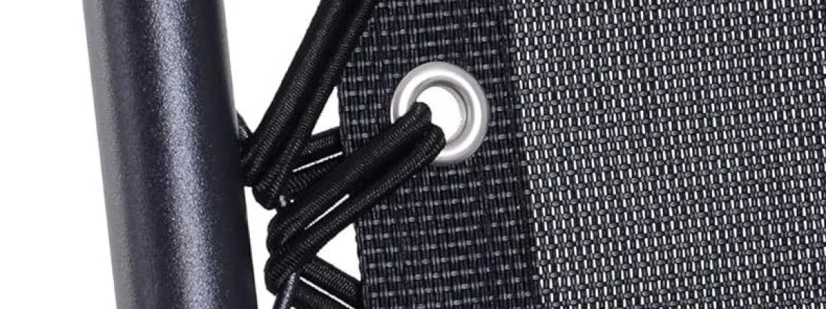Vendita online di SET 2 POLTRONE RELAX PIEGHEVOLI CON TAVOLINO IN ACCIAIO NERO E TEXTILENE NERO