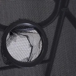 Vendita online di SET 2 POLTRONE RELAX PIEGHEVOLI CON TAVOLINO IN ACCIAIO NERO E TEXTILENE NERO