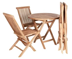 Vendita online di SET TAVOLO + 4 SEDIE IN TEAK
