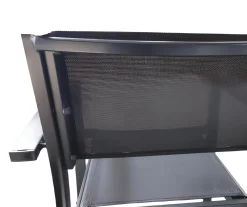 Vendita online di SET TAVOLO + 4 SEDIE IN METALLO E TEXTILENE NERO