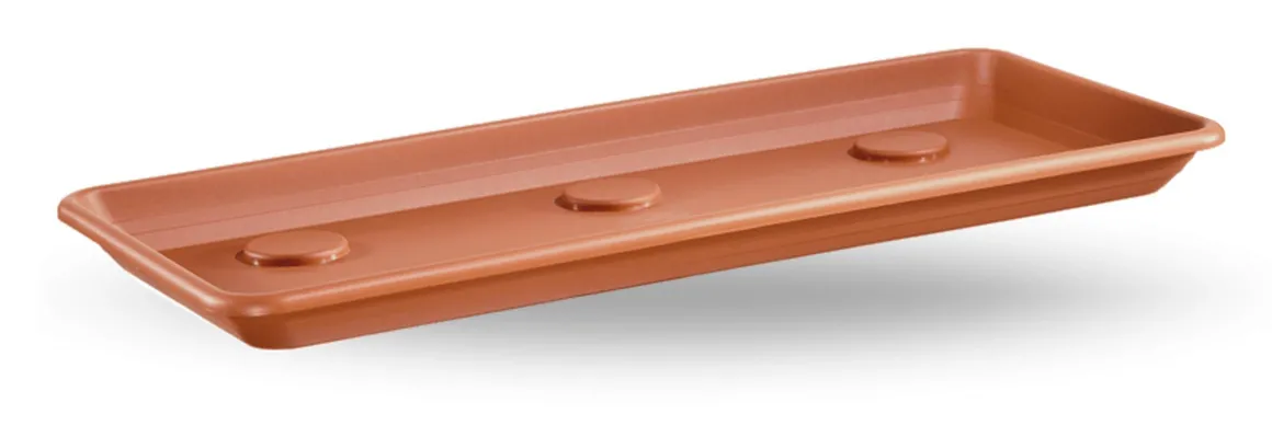 Vendita online di SOTTOFIORIERA RETTANGOLARE ANTHEA 100X45CM TERRACOTTA