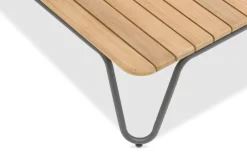 Vendita online di TAVOLINO MOD. RIVA CM 75X48 METALLO E LEGNO DI TEAK
