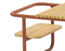 Vendita online di TAVOLINO MOD. SUNSET CM 83,3X46,5 TERRACOTTA E NATURALE