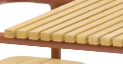Vendita online di TAVOLINO MOD. SUNSET CM 83,3X46,5 TERRACOTTA E NATURALE