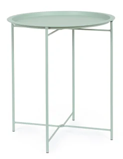 Vendita online di TAVOLINO MOD. WISSANT DIAM. CM 46 IN METALLO VERDE SALVIA