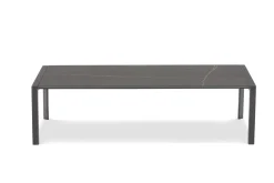 Vendita online di TAVOLINO REEF CM 130X65 IN METALLO ANTRACITE E PIANO EFFETTO MARMO