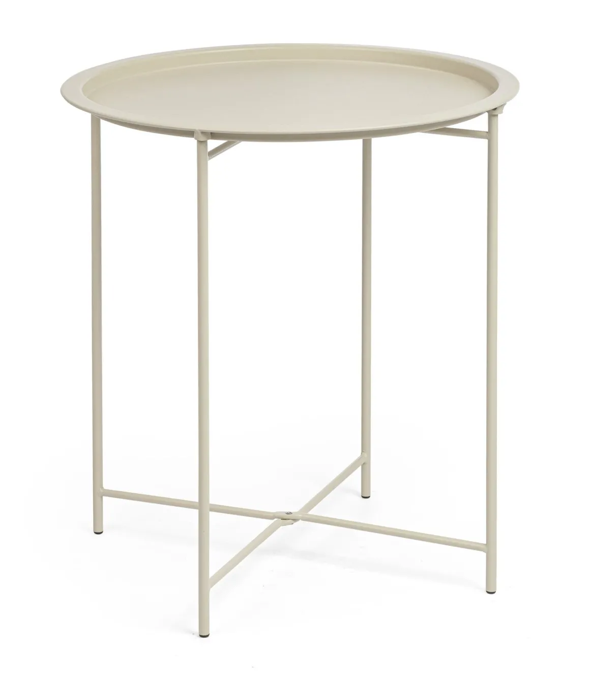 Vendita online di TAVOLINO RICHIUDIBILE AUSTIN DIAM. CM 46 H.52 METALLO GESSO OPACO