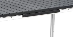 Vendita online di TAVOLO ALL. CM 180X89,5 METALLO BIANCO E PLASTICA EFFETTO LEGNO ANTRACITE