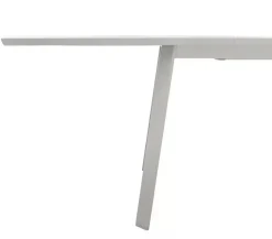 Vendita online di TAVOLO ALL. CM 220X76 METALLO BIANCO E PIANO EFFETTO LEGNO
