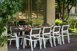 Vendita online di TAVOLO ALL. HARMONY CM 160X100 BIANCO E ANTRACITE